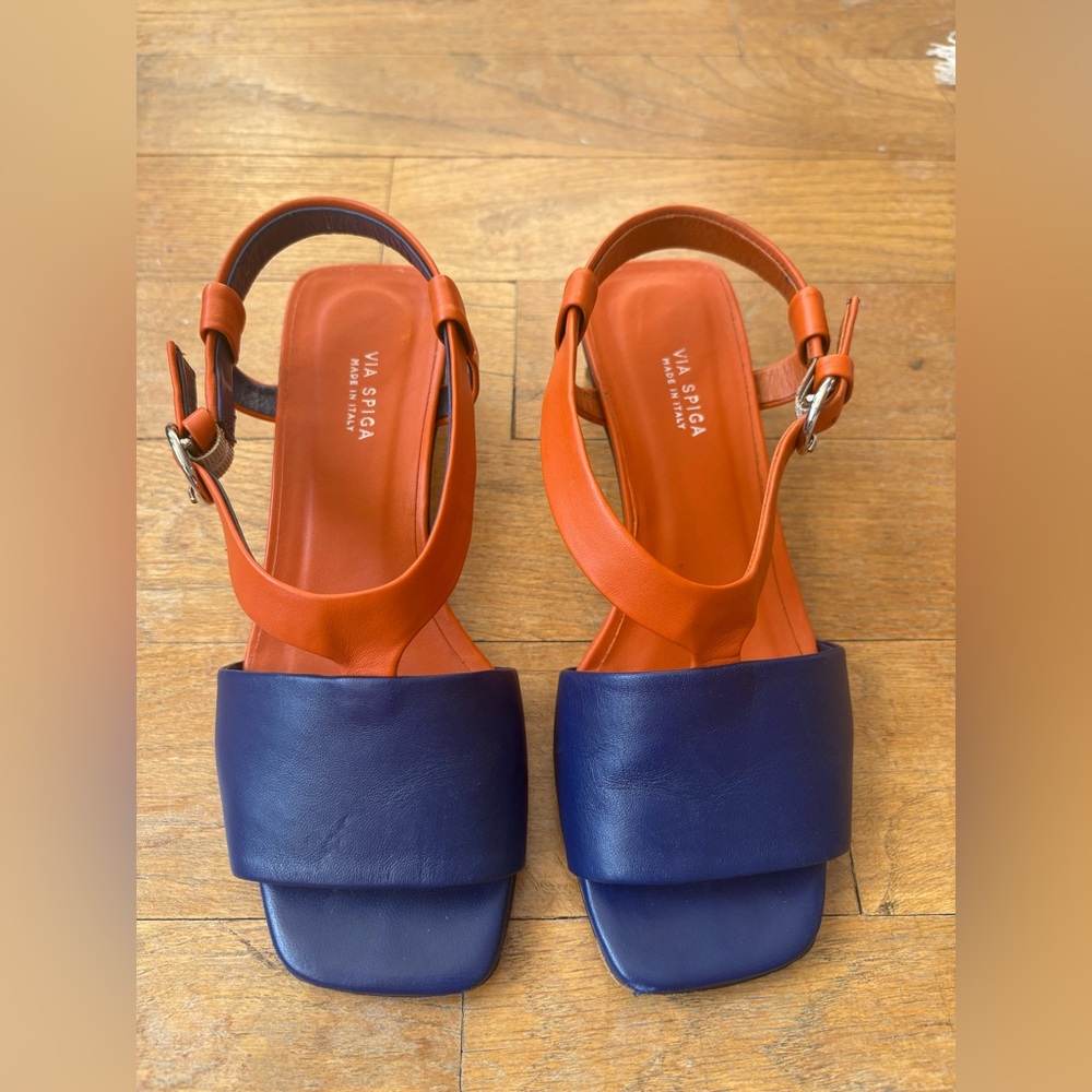 Via Spiga Women's Sandals in Orange and Blue size 6M / 36